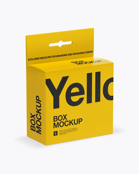 Download Download Kraft Box With Hang Tab Mockup Front View Yellowimages - Download kraft paper box with ...