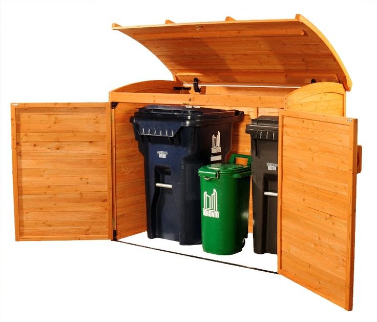 kiala: outdoor garbage can storage shed