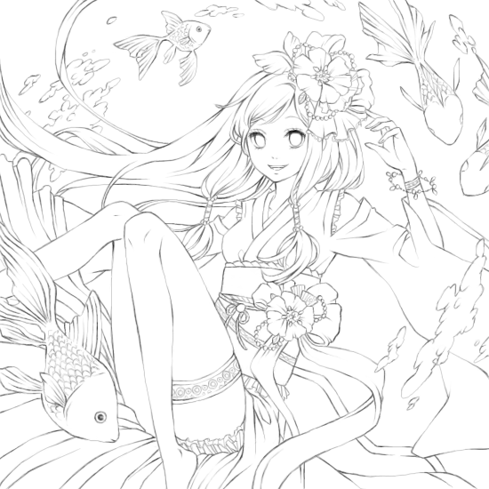最も検索された 塗り絵 イラスト 女の子 Maniseirasuto