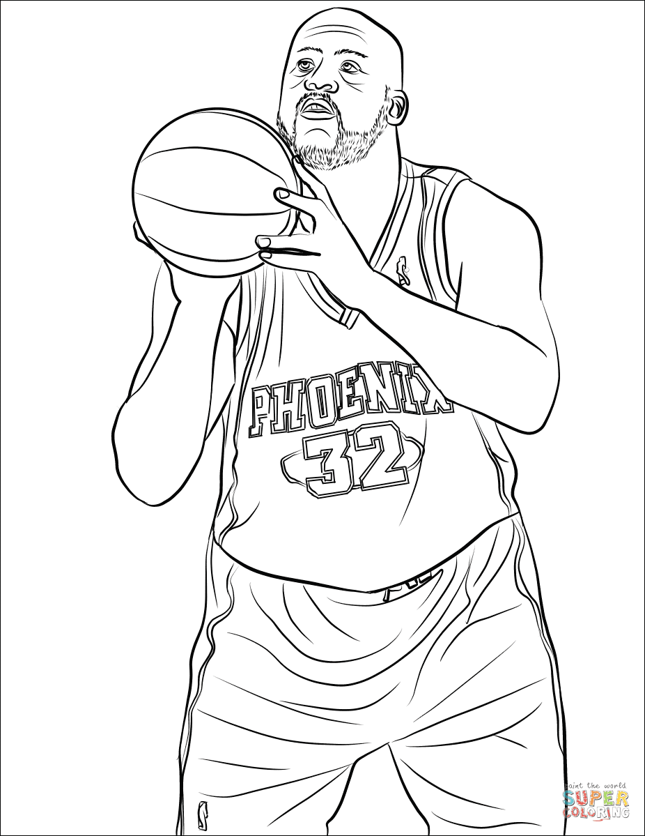 Showing 12 coloring pages related to lebron james lakers. Shaquille O Neal Coloring Page Free Printable Coloring Pages