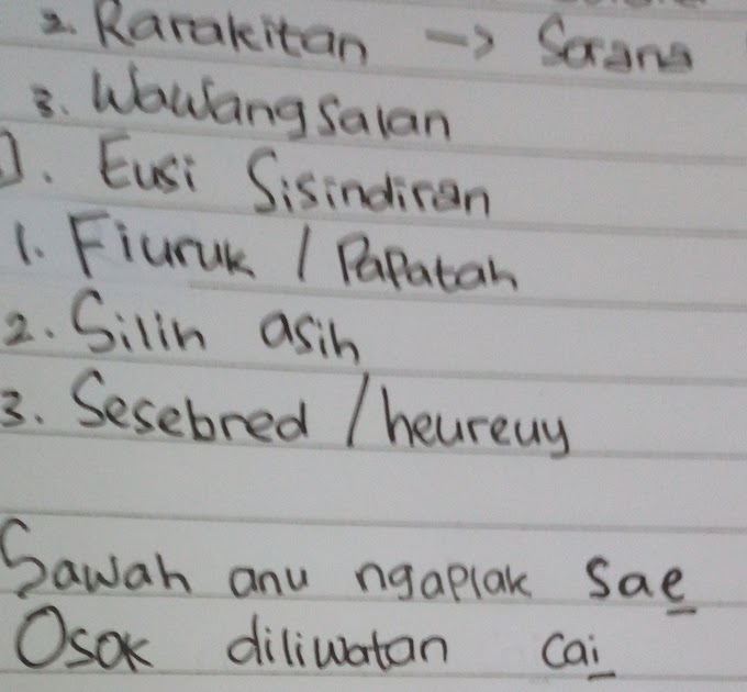 Contoh Sisindiran Paparikan Rarakitan Wawangsalan Bahasa 