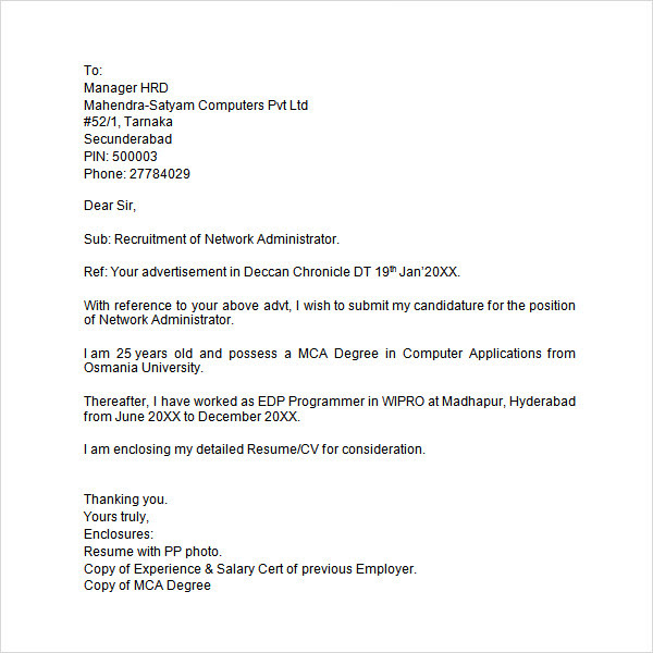 Contoh Cover Letter For Applying Job - Downlllll