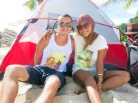 A couple who left home to travel the world on $40 a day explain how they're making it work