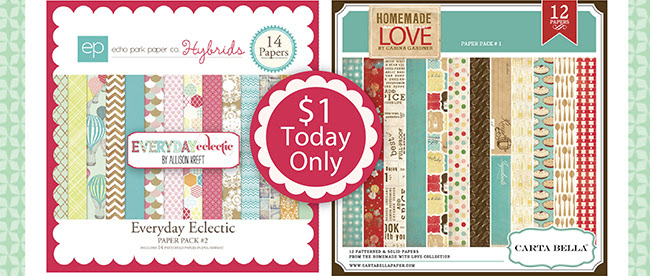 Everyday Eclectic and Homemade With Love just $1 today only