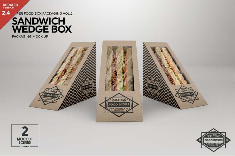 Download Download Sandwich Wedge Box Packaging Mock Up PSD Mockup ...