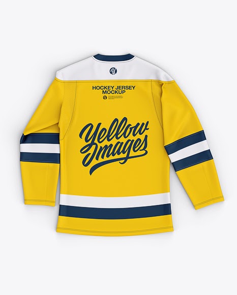 Download Mens Lace Neck Hockey Jersey Mockup Back Top View (PSD ...