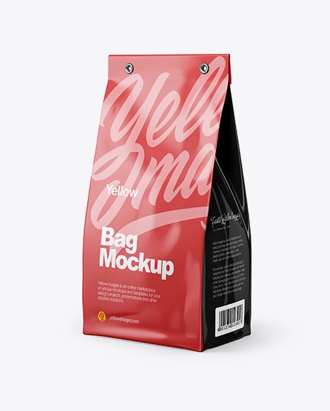 Download Glossy Cosmetic Bag Mockup - Glossy Food Bag Mockup - Glossy Snack Package Mockup - Glossy Snack ...