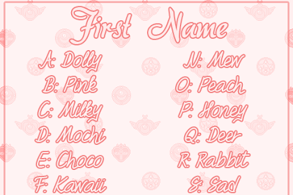 Japanese Kawaii Cute Anime Girl Names