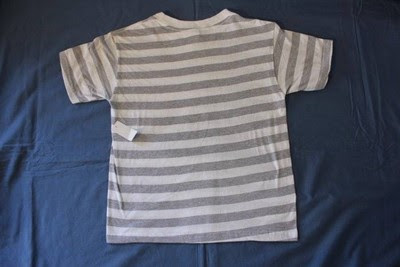 Buying NEW Boys T Shirt Size 4  5 XS Top Gray Striped Short Sleeve Summer Clothes