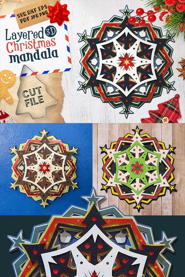 Download Christmas Layered Mandala Svg - Free Layered SVG Files