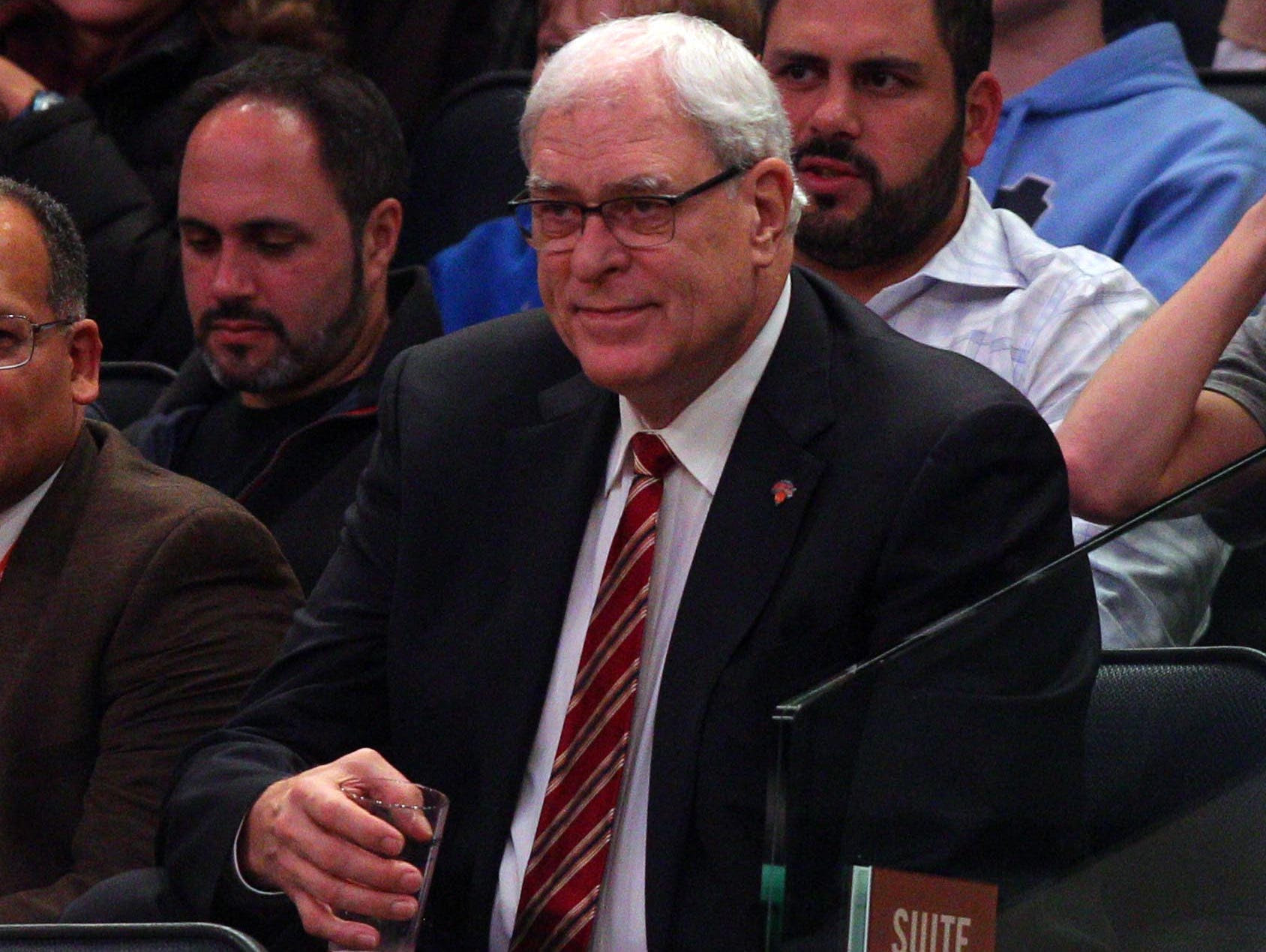 Knicks President Phil Jackson has not had a lot to be happy about this season.