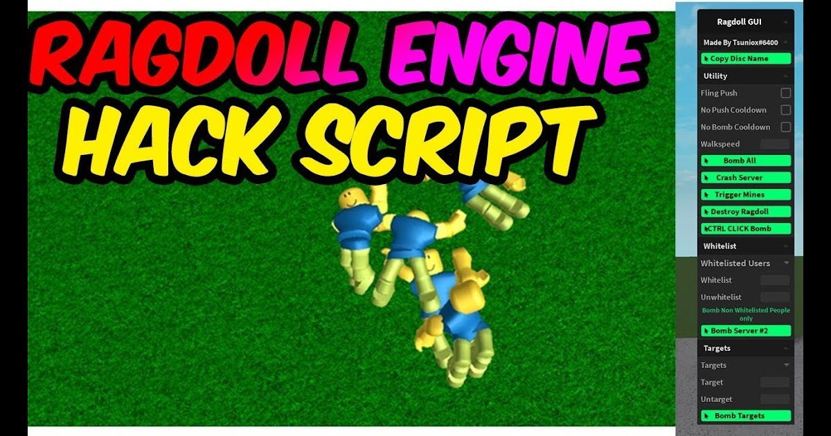 Ragdoll Engine Gui Script Pastebin Krnl / Roblox Ragdoll Engine Troll Gui | Crash Server, bomb ...