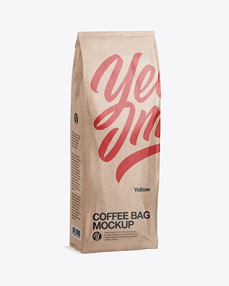 Download 500g Glossy Coffee Bag Mockup - Half Side View - Glossy Flow Pack Mockup - Halfside View (High ...