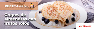 Receta del Dia. Crepes de almendras con frutos rojos, ver receta