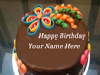 Cake Name Friend Wishes Chocolate Cake Birthday Images