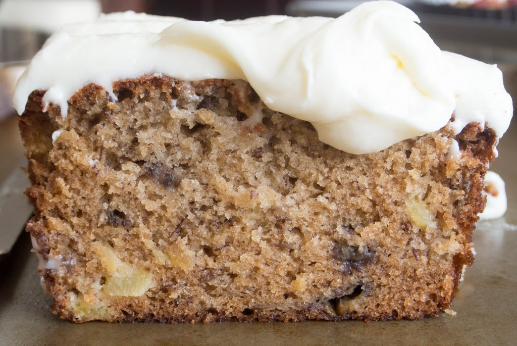 An ultra moist pineapple bread recipe that's easy to make and always a hit with company, healthy enough for breakfast or dessert! Hummingbird Bread With Cream Cheese Frosting