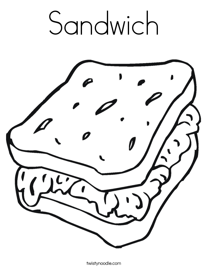 picnic time sandwich colouring pages picolour  the sandwich