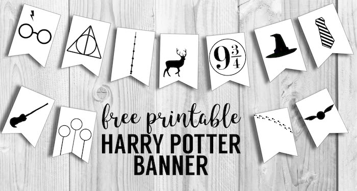 Harry Potter Banner Free Printable Decor Paper Trail Design The novels chronicle the lives of a young wizard, harry potter. paper trail design