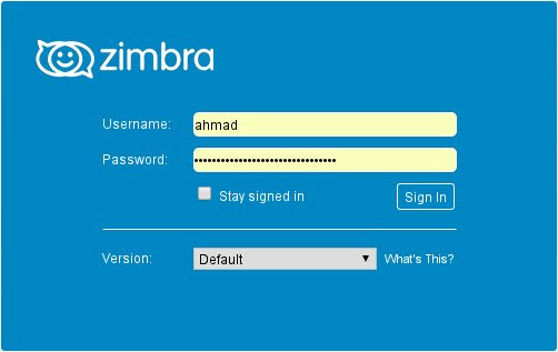 zimbra 8.5 webmail