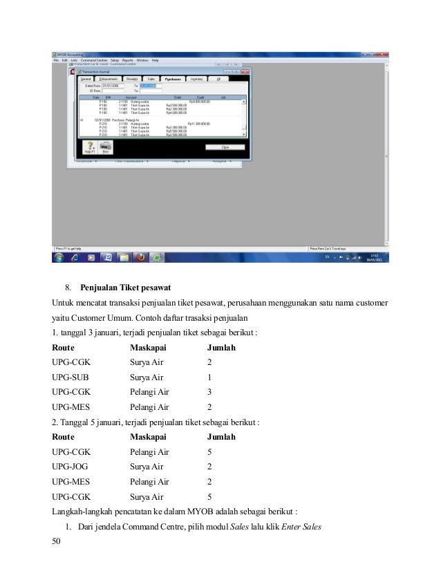 Contoh Jurnal Umum Myob - Cable Tos