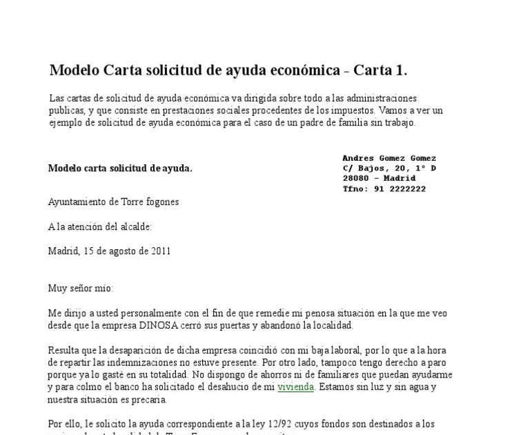 Carta De Excusa De Pago - Soalan bs