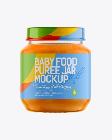 Download Free 141ml Babyfood Carrot Puree Jar Mockup - Free 141ml Babyfood Carrot Puree Jar Mockup Object ...