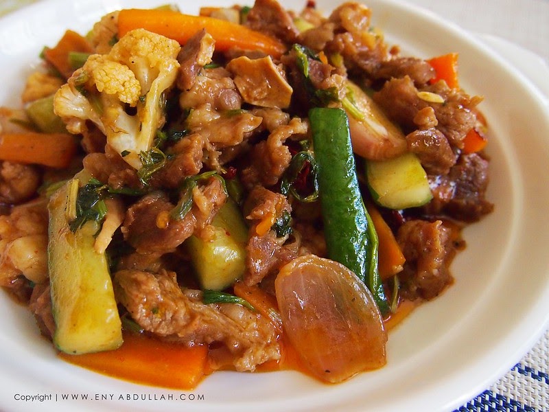 Daging Goreng Pedas Masam Manis  EnyAbdullah.Com