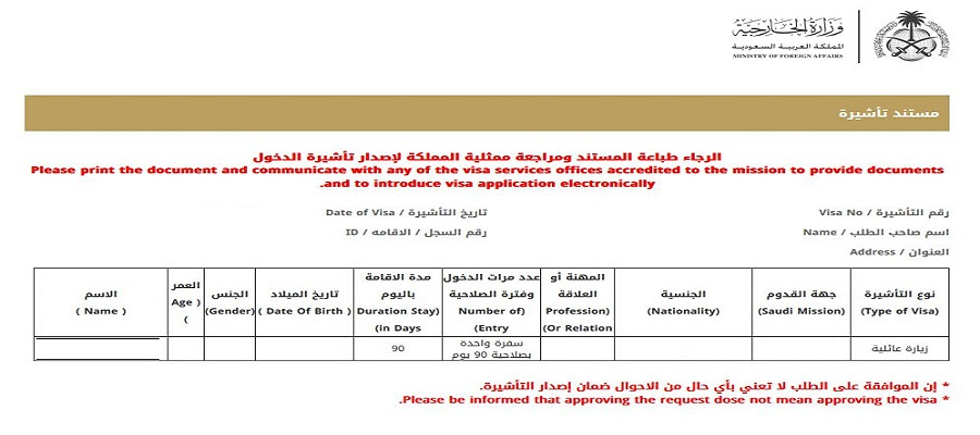 الاستعلام عن تاشيرة الزيارة