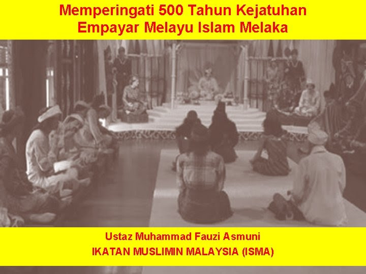 Kerajaan ini diasaskan oleh seorang putera srivijaya yang berasal dari palembang iaitu parameswara di antara tahun 1400 hingga tahun 1403. Memperingati 500 Tahun Kejatuhan Empayar Melayu Islam Melaka