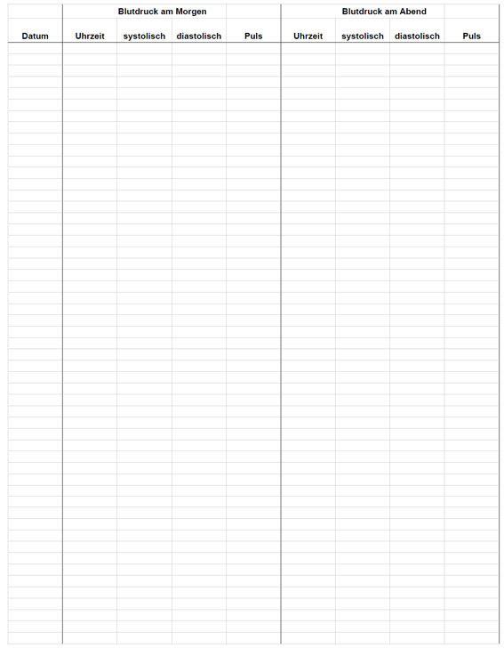In einem blutdruckpass werden die blutdruckwerte dokumentiert, um den verlauf nachzuvollziehen. Blutdrucktabelle Kostenlos Als Pdf Excel Und Mehr