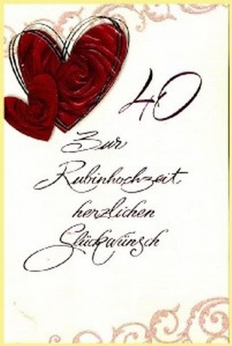 Schöne Sprüche 40 Hochzeitstag Sprüche : Rubinhochzeit ...