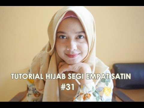 Gambar Tutorial Hijab Segi Empat Bahan Velvet