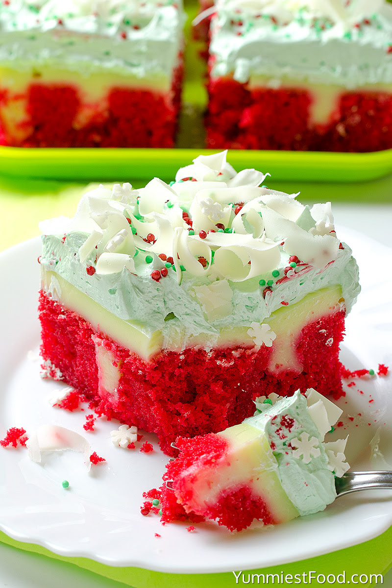 How i ended up with a box cake is a different story all together, but hey, i made the red velvet poke cake for my birthday too…it was amazing and moist and also had that distinct astringent taste of a great velvet cake… Christmas Red Velvet Poke Cake Recipe From Yummiest Food Cookbook