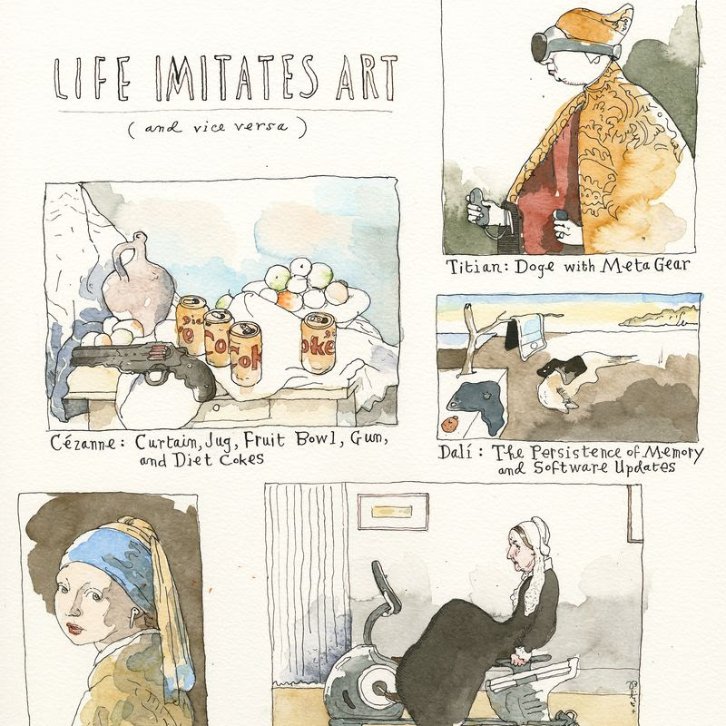 Illustrations of famous paintings