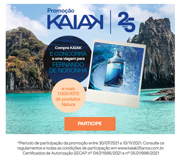 Promoção Kaiak 25 anos! Compre KAIAK e concorra a uma viagem para Fernando de Noronha