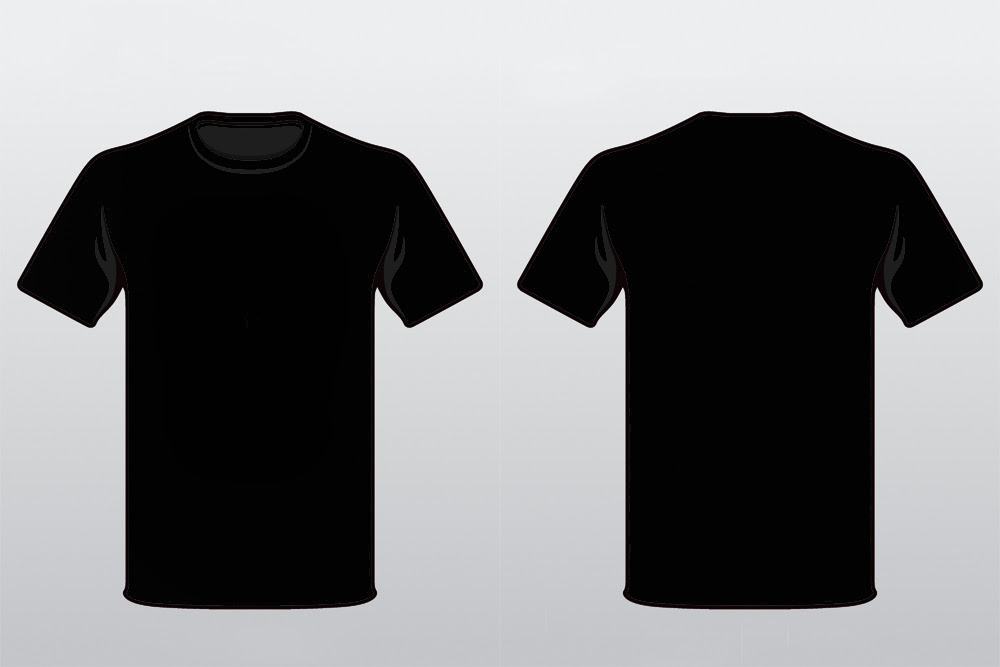 Best Black T Shirt Template Front And Back Png - wallpaper ...