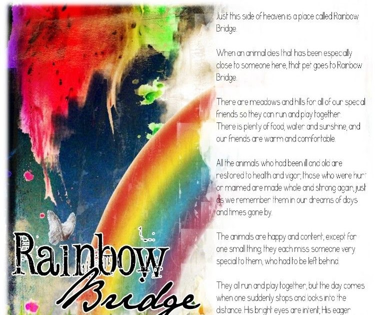 free printable rainbow bridge poem printable personalised mounted