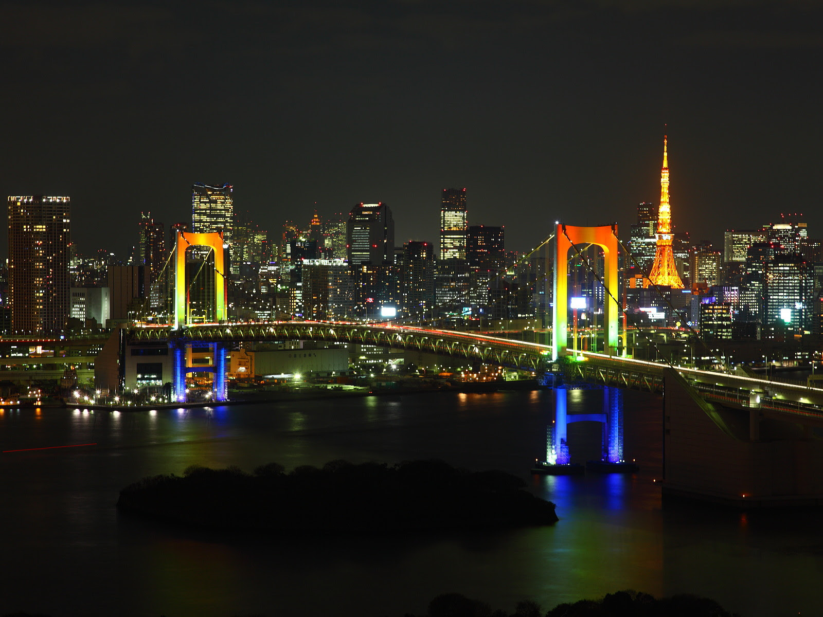 壁紙 4k スマホ 壁紙 レインボー ブリッジ 夜景 壁紙 100 イラスト 漫画コレクション