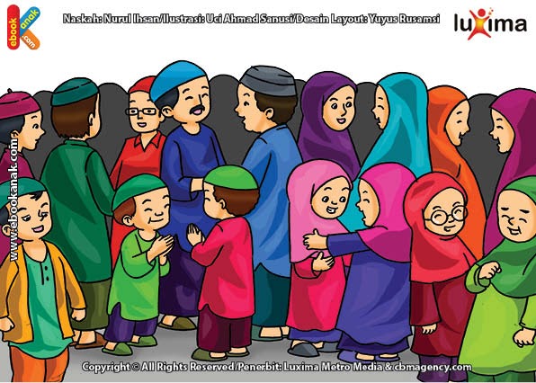 28 Gambar  Kartun  Anak Bersalaman  Dengan Orang Tua 