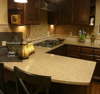 That is for nearly 70 sq ft of counters (torquay $5949, aspen $5549). Hanstone Quartz Countertops