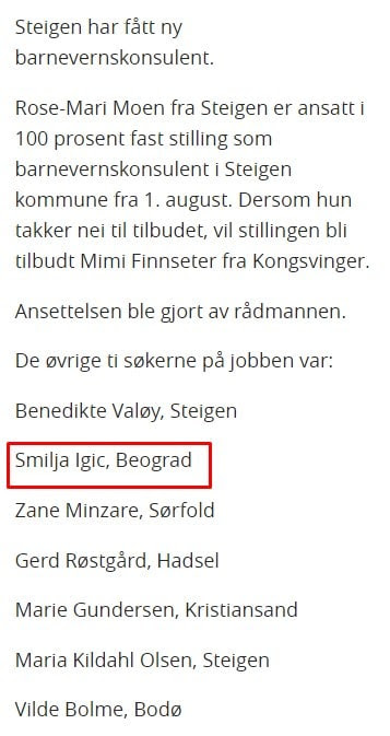 Smilja IgiÄ‡ Srbija ili NorveÅ¡ka