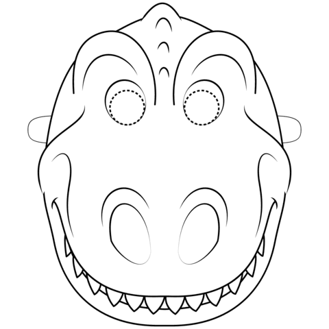 It is fun pretending to be superheros, animals, famous people or anything you want to be with a little imagination. Dinosaur Mask Coloring Page Free Printable Coloring Pages