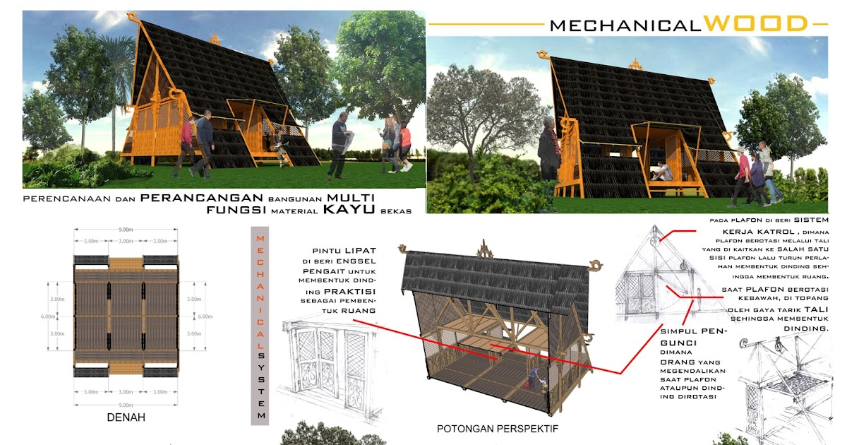 Desain Rumah Kayu Etnik  Gontoh