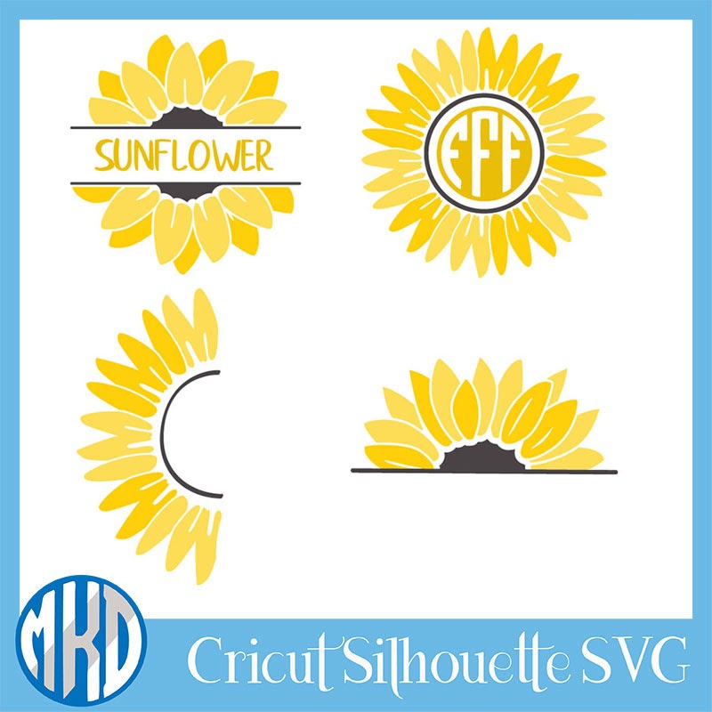 Download Sunflower Cricut Half Sunflower Svg Free - Free Layered ...