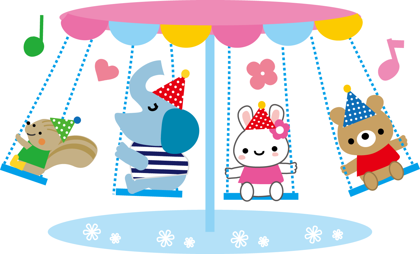 最高の動物画像 ラブリー遊園地 イラスト かわいい