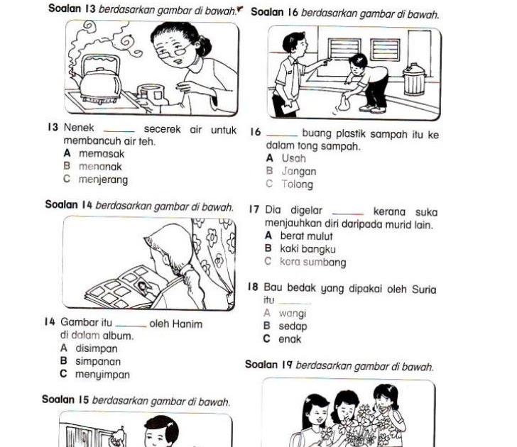 Contoh Soalan Tahun 1 Bahasa Melayu 2019 - Yuralux