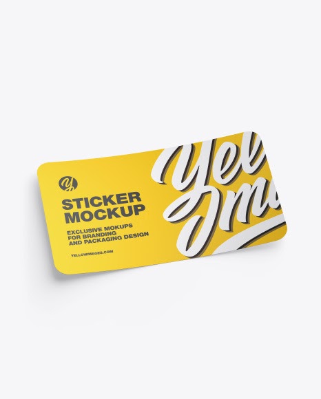 Download Download Sticker Packaging Mockup Yellowimages - Sticker Mockup In Stationery Mockups On Yellow ...