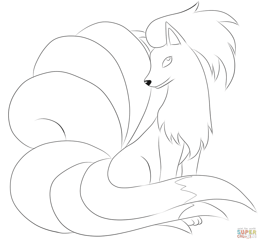 Printable realistic spotted deer coloring page. Ninetales Coloring Page Free Printable Coloring Pages