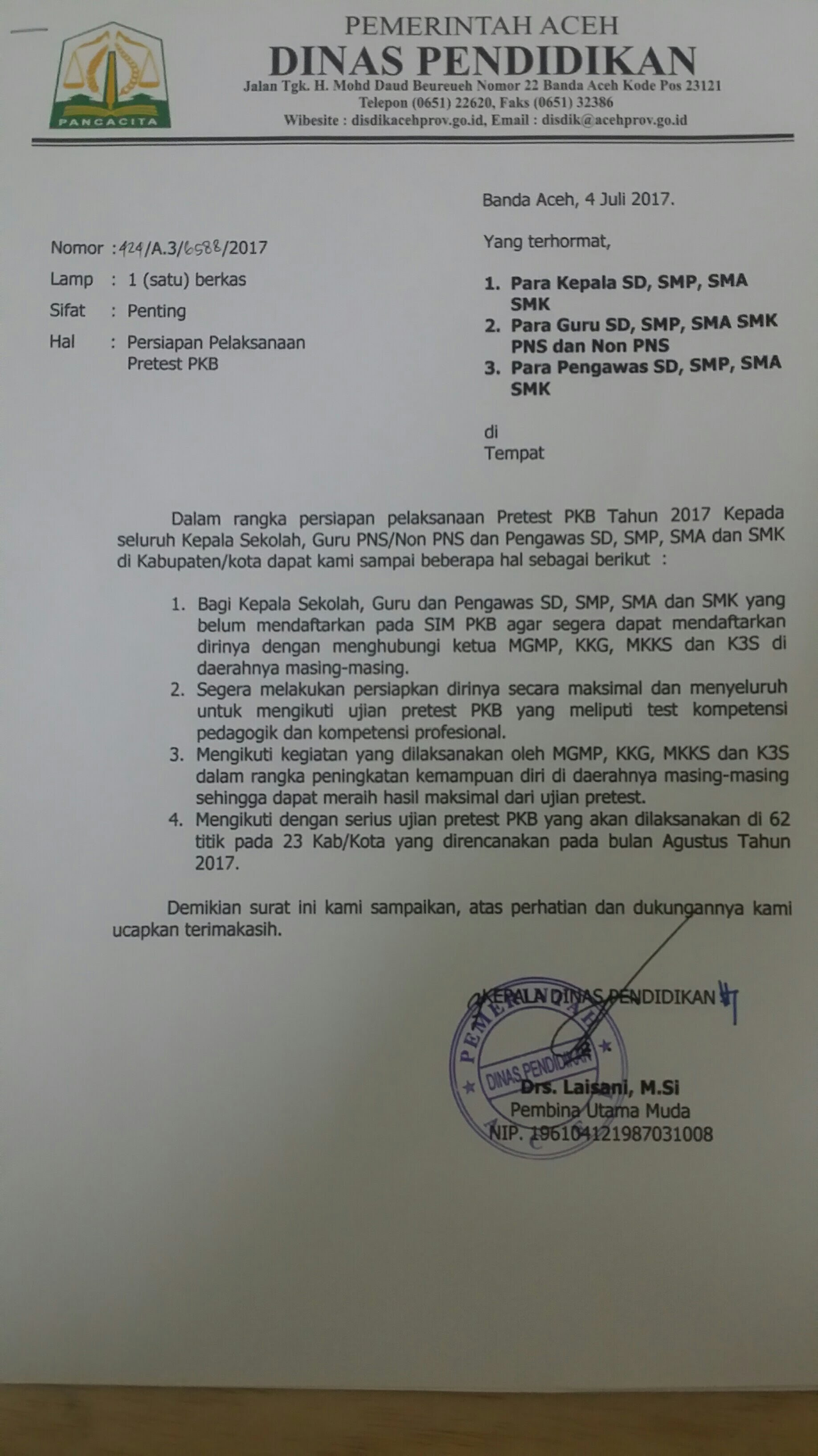 Kop Surat Ujian Sekolah - Contoh Kop Surat