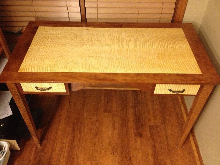 The other face will be a lower grade, and is left to be the interior of cabinets and doors. Table Top Using Maple Plywood Remodelaholic Diy Fretwork Table With Walnut Plywood Top One Side Good I Am Trying To Stain This And This Is How I Am